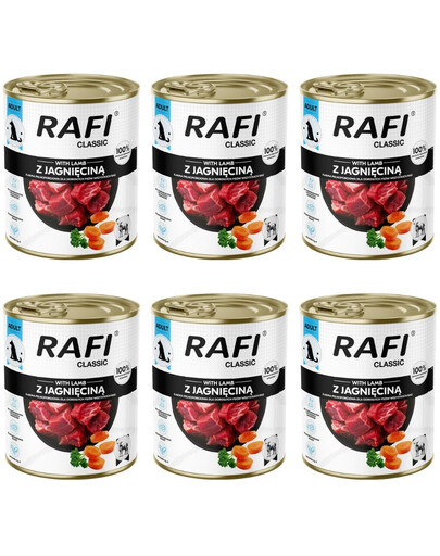 RAFI Classic z jagnięciną 6x800 g mokra karma dla psa