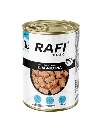 RAFI Classic Jagnięcina w sosie 1240 g mokra karma dla psów wszystkich ras