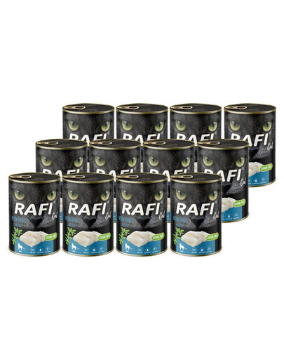 RAFI Cat Adult z dorszem 12x400g mokra karma dla kota
