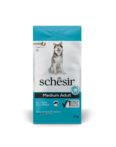 SCHESIR Original Medium Adult Ryby 12 kg sucha karma dla dorosłych średnich ras