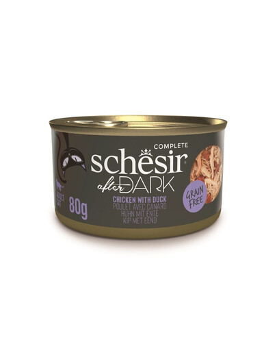 SCHESIR After Dark Kurczak w bulionie z kaczki 80 g karma mokra dla kotów