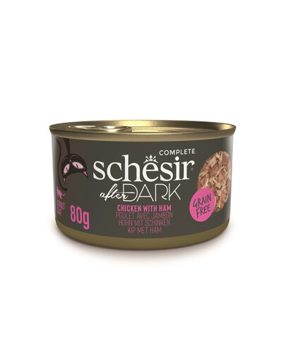 SCHESIR After Dark Kurczak z szynką w bulionie 80 g karma mokra dla kotów