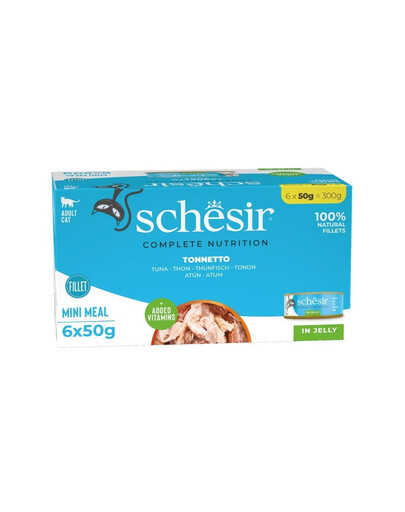 SCHESIR Tuńczyk w galarecie 6x50 g karma mokra dla kotów