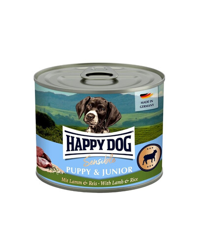 HAPPY DOG Sensible Puppy Junior Jagnięcina i ryż 200 g mokra karma dla szczeniąt i młodych psów
