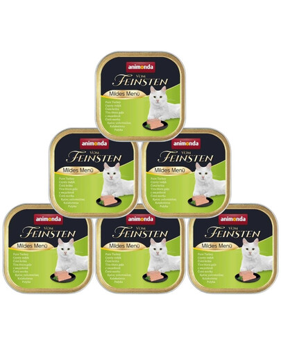 ANIMONDA Vom Feinsten Mild Menue Indyk 6x100g pasztet dla kotów