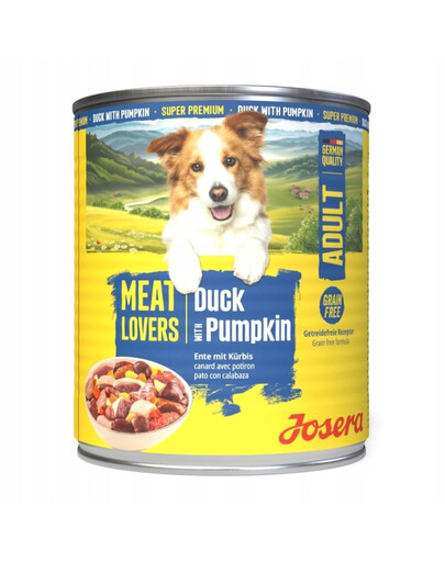JOSERA Meat Lovers Menu Duck and Pumpkin 800 g kaczka i dynia, mokra karma dla psów