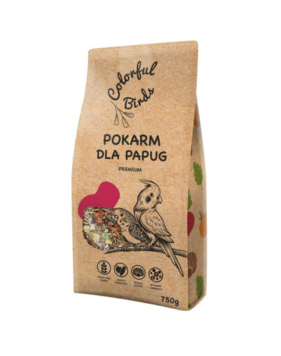KUCHNIA SZEFA Colorful Birds Pokarm dla papug 750g