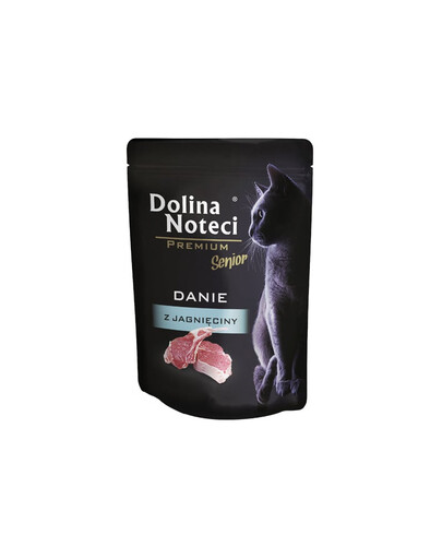 DOLINA NOTECI Premium Senior danie z jagnięciny 85 g mokra karma dla starszych kotów