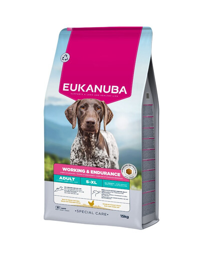 EUKANUBA Special Care Working & Endurance Adult 15 kg sucha karma dla aktywnych psów