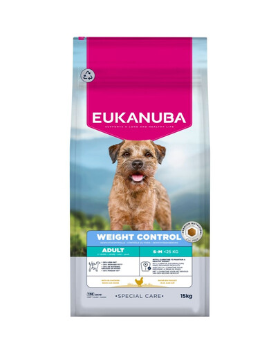 EUKANUBA Special Care Small & Medium Breed Adult Dogs Weight Control 12 kg sucha karma wspomagająca kontrolowanie wagi dla psów ras małych i średnich