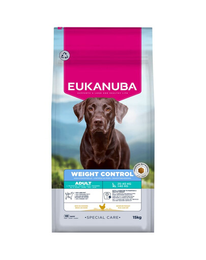 EUKANUBA Special Care Weight Control Adult Large Breeds 15kg sucha karma wspomagająca kontrolowanie wagi dla psów ras dużych