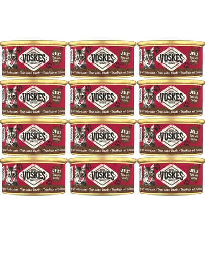 VOSKES Jelly Tuna with Dentex 12x85 g 100% tuńczyk z kielczakiem w galaretce, karma uzupełniająca dla kota