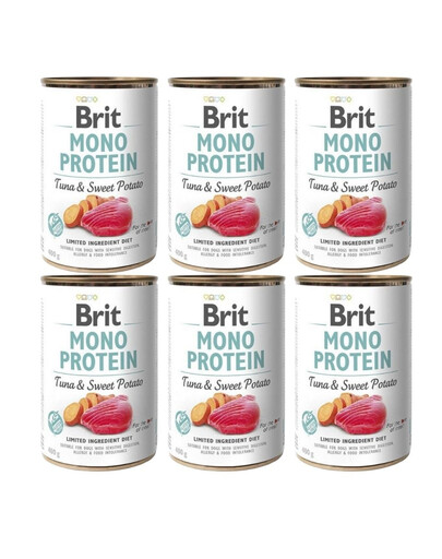 BRIT Mono Protein Tuna & Sweet Potato 6x400 g monoproteinowa karmatuńczyk i batat