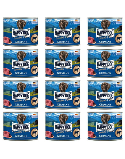 HAPPY DOG Sensible Pure Germany Wołowina 12x200 g karma mokra dla psów