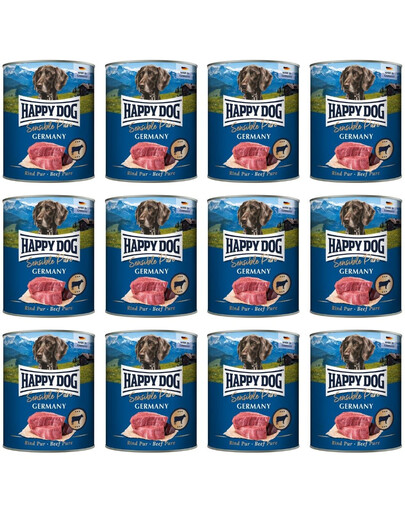HAPPY DOG Sensible Pure Germany Wołowina 12x400 g karma mokra dla psów