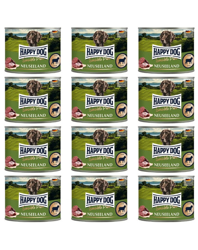 HAPPY DOG Sensible Pure Nowa Zelandia Jagnięcina 12x200 g karma mokra dla psów