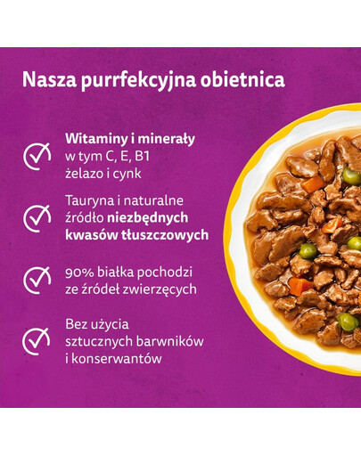 WHISKAS Aromatic Adult Idealny Drób w sosie, 12 x 85 g mokra karma dla dorosłych kota