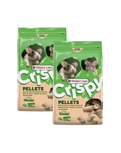 VERSELE-LAGA Crispy Rat and Mouse 2x1 kg karma w formie pelletu dla szczurów i myszy