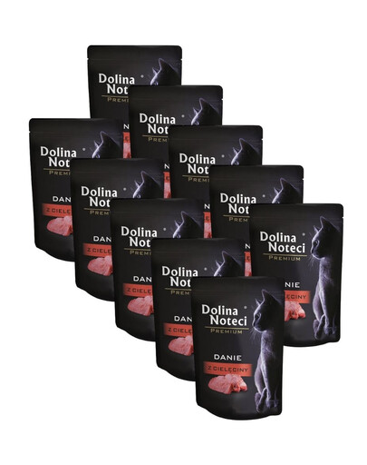 DOLINA NOTECI Premium danie z cielęciny 10x85 g mokra karma dla kota