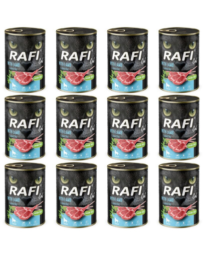 RAFI Cat Adult z jagnięciną 12x400 g mokra karma dla kotów sterylizowanych