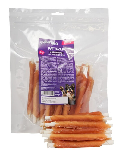 CHRUP&GO Patyczek z piersią kurczaka 500 g przysmak dla psa