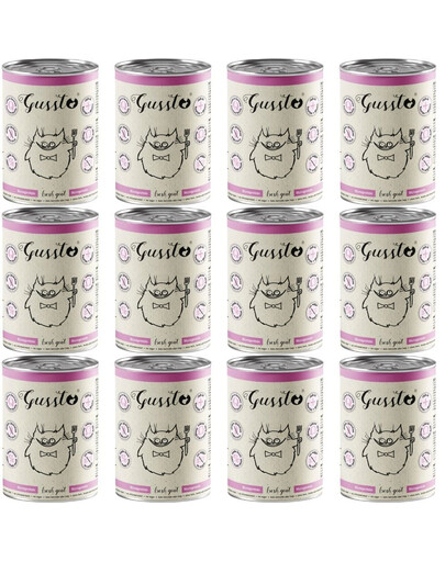 GUSSTO Cat Fresh Goat mokra karma dla kotów z koziną 12x400g