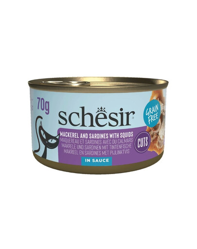 SCHESIR Grill Sardynki i makrela w sosie 70 g karma mokra dla kota