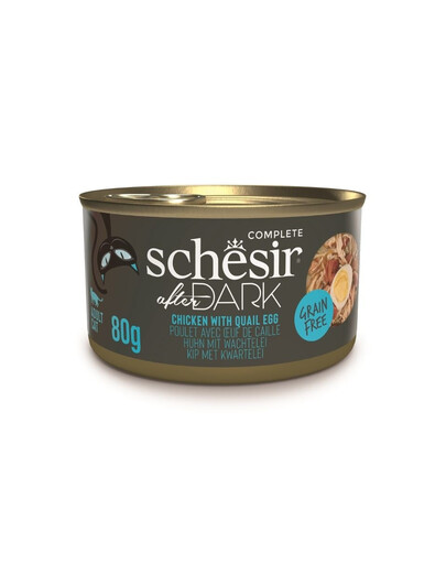 SCHESIR After Dark Kurczak w bulionie z jajkami przepiórczymi 80 g karma mokra dla kotów