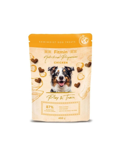 FITMIN NP Play and Train Chicken 400g treningowy przysmak z kurczakiem