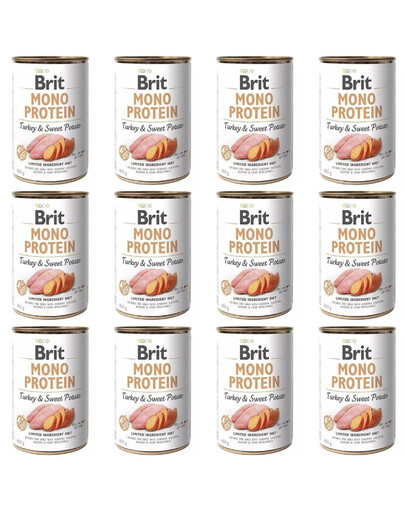 BRIT Mono Protein Turkey & Sweet Potato 12x400 g monoproteinowa karma indyk i batat