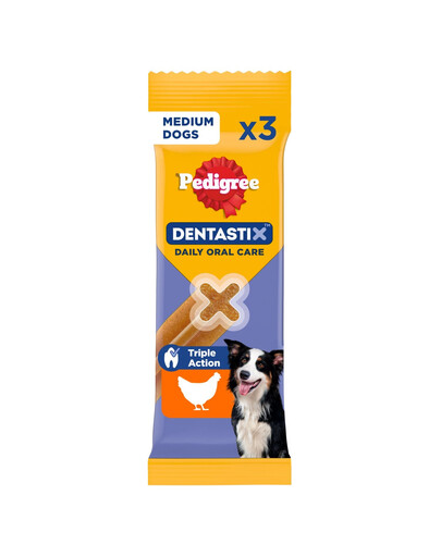 PEDIGREE DentaStix (średnie rasy) przysmak dentystyczny dla psów 3 szt. - 77g