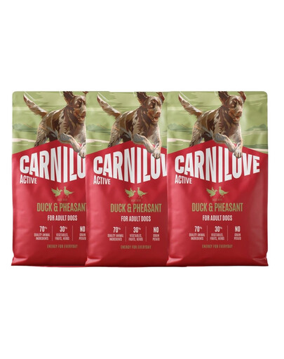 CARNILOVE Active Dog Duck and Pheasant Adult 3x4 kg kaczka i bażant, dla dorosłych psów