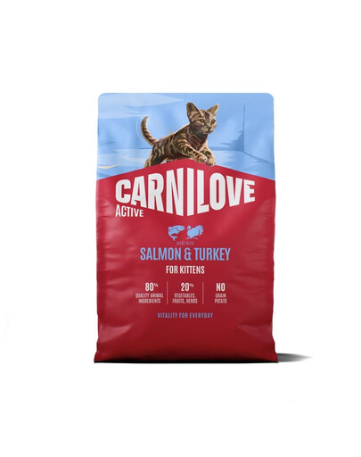 CARNILOVE Active Cat Salmon and Turkey for Kittens 2 kg łosoś i indyk, dla kociąt wszystkich ras