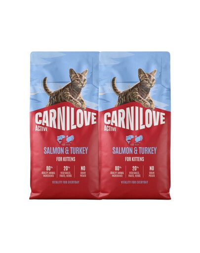 CARNILOVE Active Cat Salmon and Turkey for Kittens 2x6 kg łosoś i indyk, dla kociąt wszystkich ras