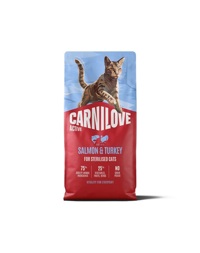CARNILOVE Active Cat Salmon and Turkey Sterilised 6 kg łosoś i indyk, dla kotów sterylizowanych