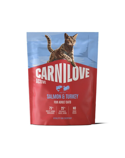 CARNILOVE Active Cat Salmon and Turkey Adult 400 g łosoś i indyk, dla wszystkich kotów dorosłych