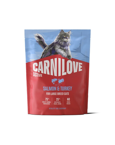 CARNILOVE Active Cat Salmon and Turkey Adult Large 400 g łosoś i indyk, dla kotów dużych ras