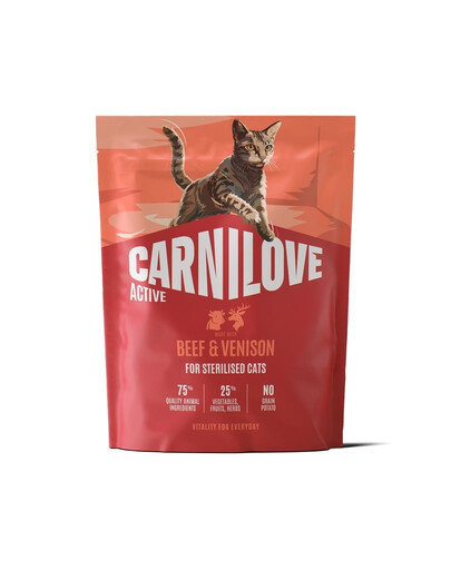 CARNILOVE Active Cat Beef and Venison Sterilised 400 g wołowina i dziczyzna, dla kotów sterylizowanych