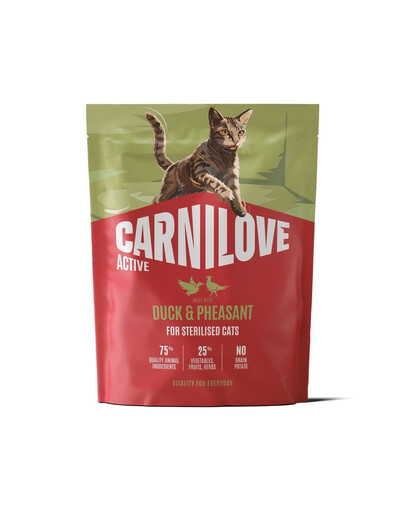 CARNILOVE Active Cat Duck and Pheasant Sterilised 400 g kaczka i bażant, dla kotów sterylizowanych