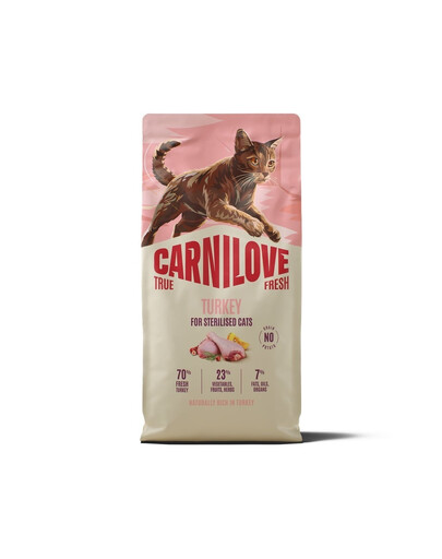 CARNILOVE True Fresh Cat Turkey Sterilised 6 kg indyk, dla kotów po sterylizacji