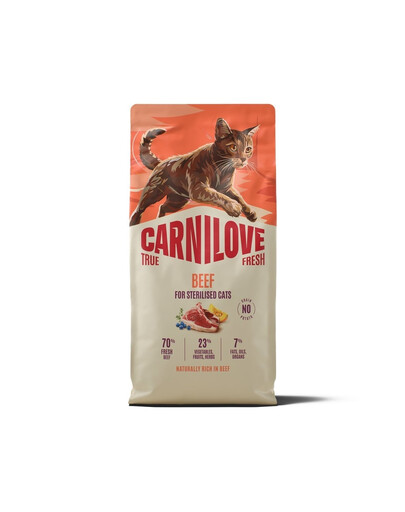 CARNILOVE True Fresh Cat Beef Sterilised 6 kg wołowina, dla kotów po sterylizacji