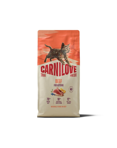 CARNILOVE True Fresh Cat Beef Kittens 6 kg wołowina, dla kociąt wszystkich ras