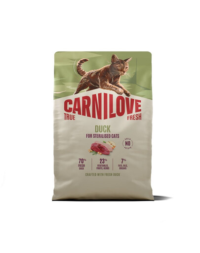 CARNILOVE True Fresh Cat Duck Sterilised 2 kg kaczka, dla kotów po sterylizacji