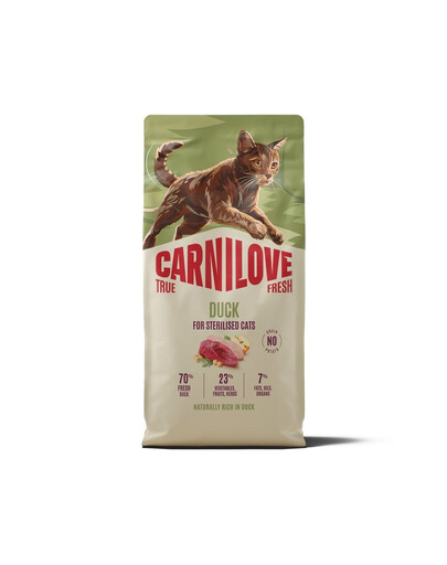 CARNILOVE True Fresh Cat Duck Sterilised 6 kg kaczka, dla kotów po sterylizacji