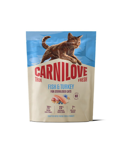 CARNILOVE True Fresh Cat Fish and Turkey Sterilised 400 g ryba i indyk, dla kotów po sterylizacji