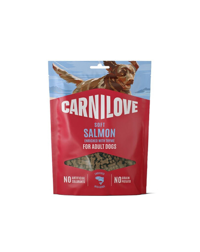 CARNILOVE Dog Soft Snack Salmon Small Bite 200g miękkie przysmaki z łososiem dla dorosłych psów
