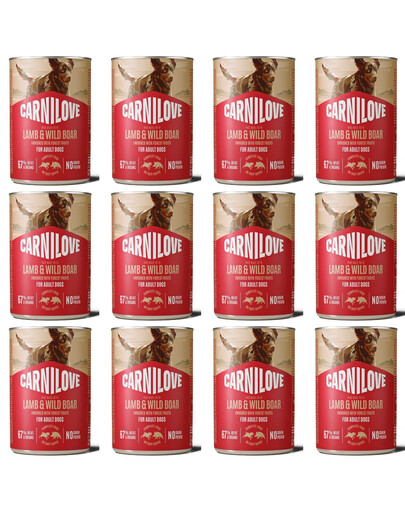 CARNILOVE Dog Can Lamb and Wildboar 400g pasztet z jagnięciną i dzikiem dla dorosłych psów