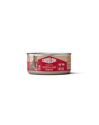 CARNILOVE Cat Can Paté Chicken and Lamb 100 g z kurczakiem i jagnięciną, pasztet dla kotów