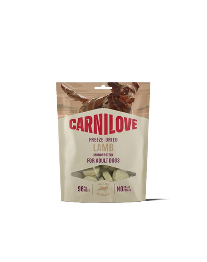 CARNILOVE Dog Freeze Dried Lamb 60g liofilizowane przysmaki z jagnięciną dla psów