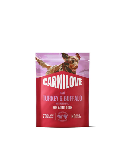 CARNILOVE Dog Pouch Turkey and Buffalo 300g karma mokra indyk i bawół dla dorosłych psów